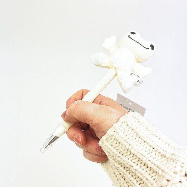 かえるのピクルス マスコットボールペン (アイボリー) 文具