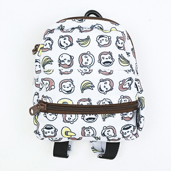 おさるのジョージ  リュック型ポーチ フェイス ホワイト