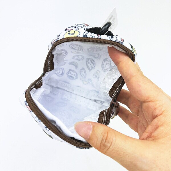 おさるのジョージ  リュック型ポーチ フェイス ホワイト