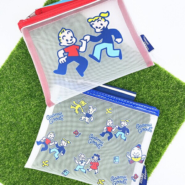 オサムグッズ メッシュポーチ (ブルー) OSAMUGOODS