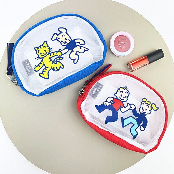 オサムグッズ ジル&ジャック シェル型メッシュポーチ (レッド) OSAMUGOODS