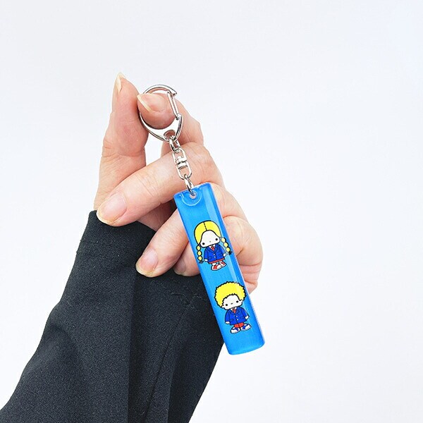 サンリオ パティ＆ジミー アクリルスティックキーホルダー 日本製 (ブルー) Sanrio