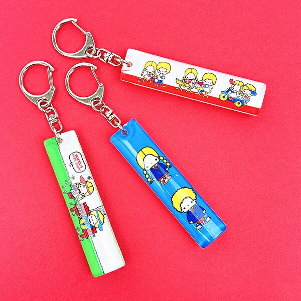 サンリオ パティ＆ジミー アクリルスティックキーホルダー 日本製 (ブルー) Sanrio