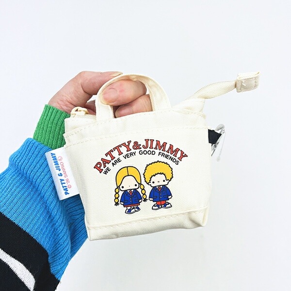サンリオ パティ＆ジミー ミニトートバッグキーケース (アイボリー) Sanrio