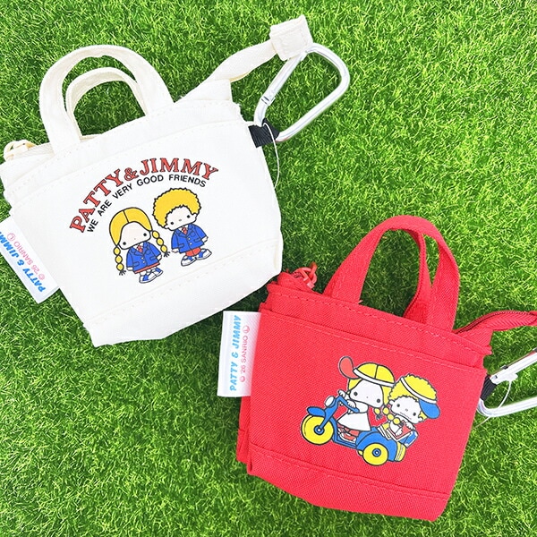 サンリオ パティ＆ジミー ミニトートバッグキーケース (アイボリー) Sanrio