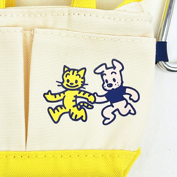 オサムグッズ キャット&ドッグ ミニトートバッグキーケース (イエロー) OSAMUGOODS