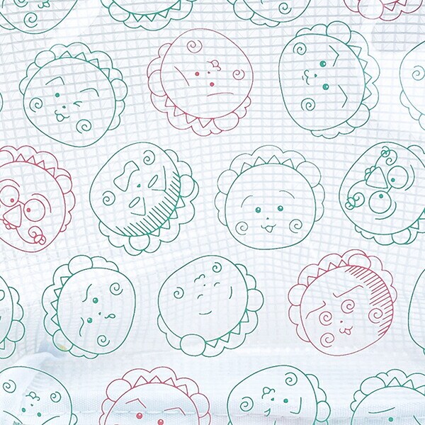 コジコジ 総柄 ターポリンマチ付きポーチ グリーン