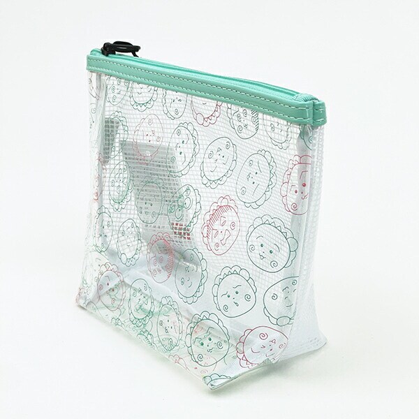 コジコジ 総柄 ターポリンマチ付きポーチ グリーン