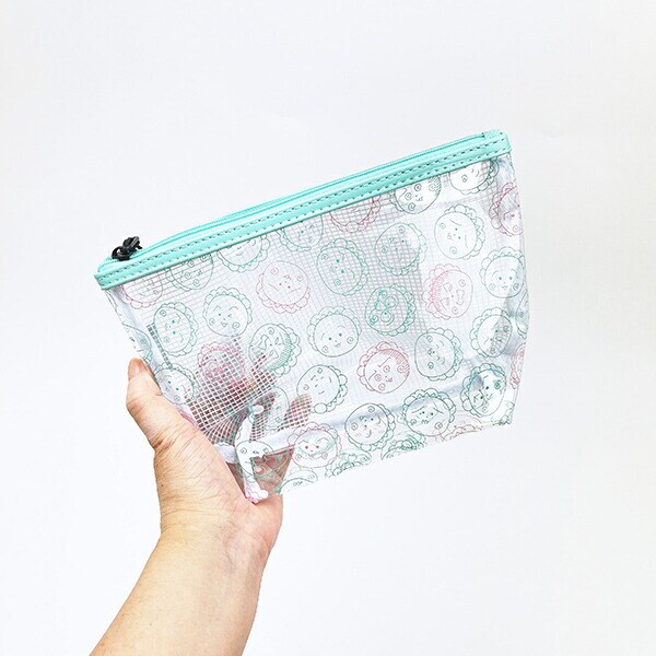 コジコジ 総柄 ターポリンマチ付きポーチ グリーン