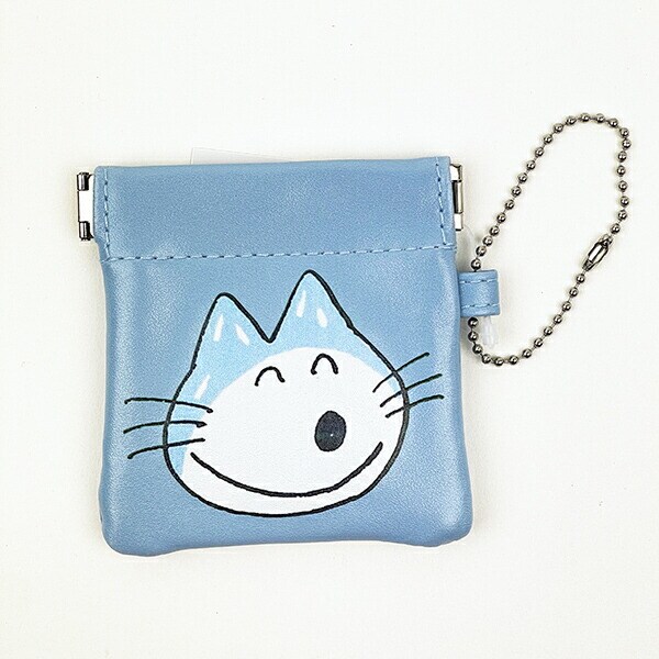 11ぴきのねこ バネポーチ フェイス （ブルー） 小銭入れ