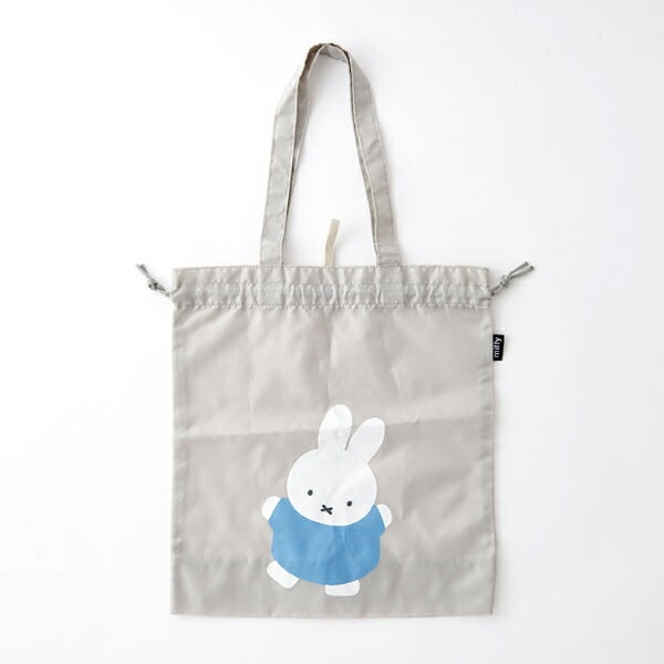 ミッフィー miffy 巾着トートバッグ(グレー)