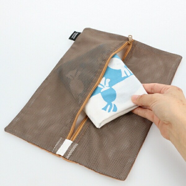 ミッフィー miffy ボリス ネットポーチ(ブラウン)