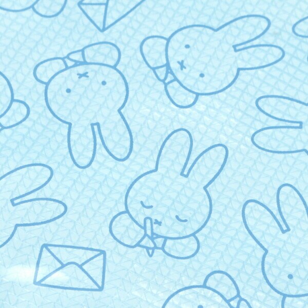 ミッフィー miffy letter ターポリンフラットポーチ(ブルー)