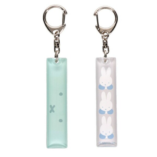 ミッフィー miffy フェイス アクリルスティックキーホルダー(ライトグリーン)