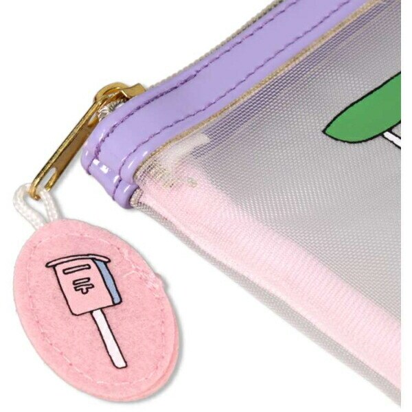 11ぴきのねこ トラック メッシュポーチスリム(パープル)