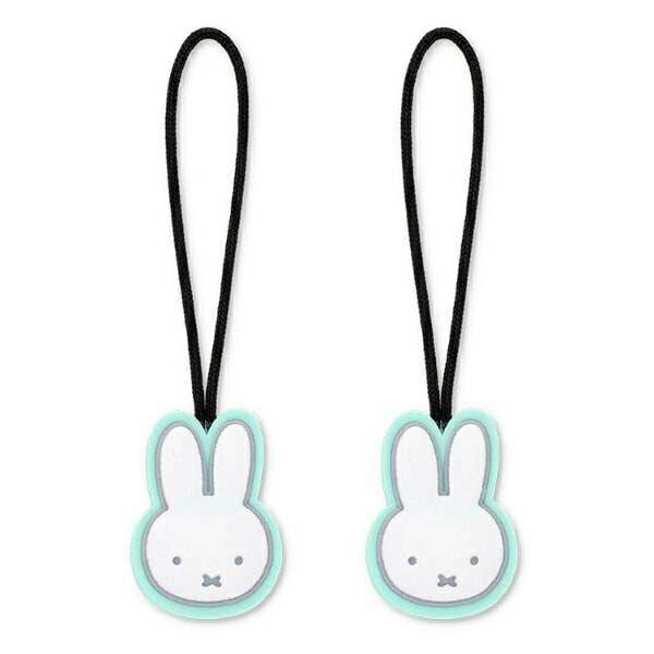 ミッフィー miffy フェイス ジッパータブ(ライトグリーン) チャーム