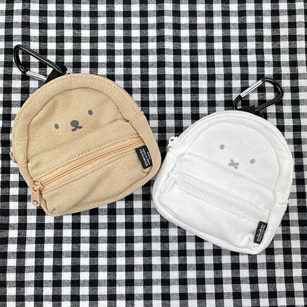 ミッフィー miffy フェイス スウェットリュック型ポーチ(ホワイト) ぬい活