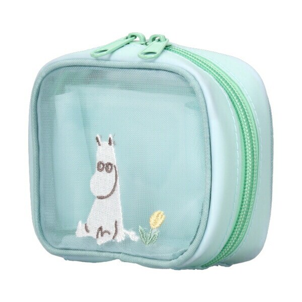 ムーミン ミニ じゃばらメッシュポーチ(ミント)