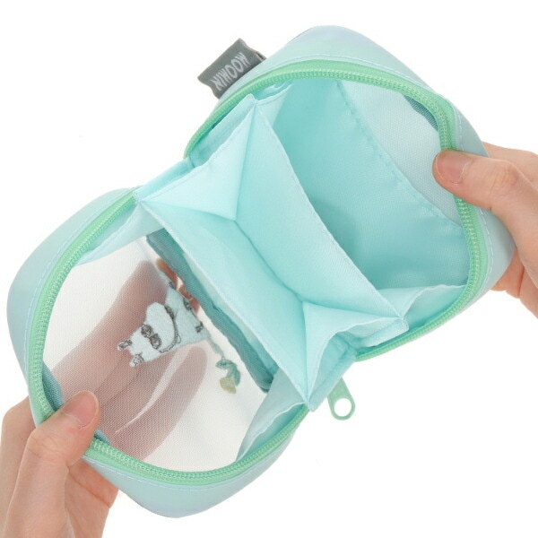 ムーミン ミニ じゃばらメッシュポーチ(ミント)