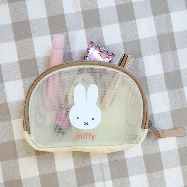ミッフィー miffy シェル型メッシュポーチ (アイボリー)