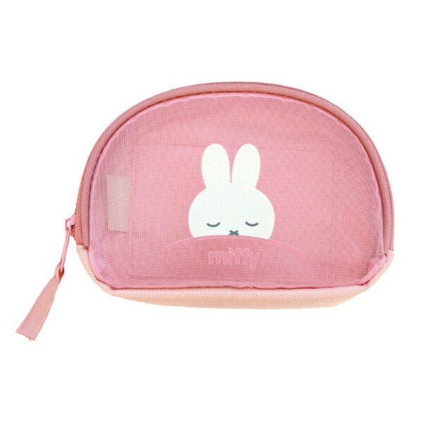 ミッフィー miffy シェル型メッシュポーチ (ピンク)
