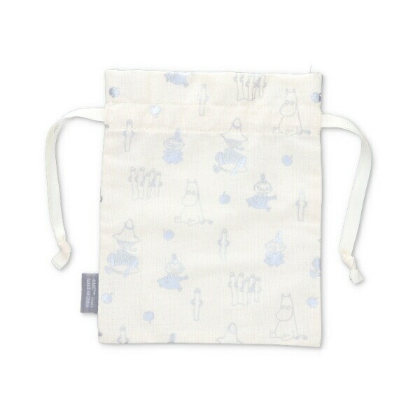 ムーミン ムーミン谷の仲間たち メタリックプリント巾着(アイボリー)