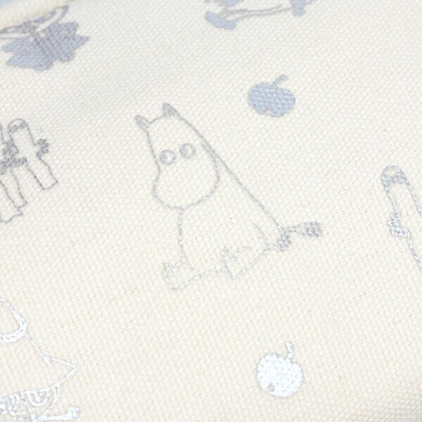 ムーミン ムーミン谷の仲間たち メタリックプリント巾着(アイボリー)