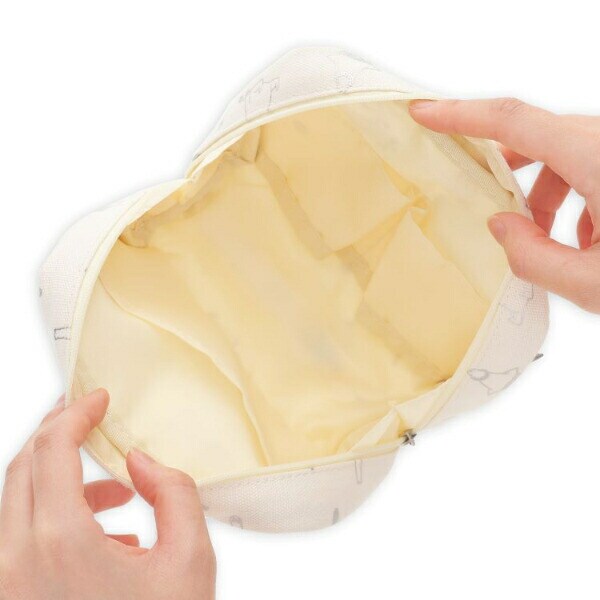 ムーミン ムーミン谷の仲間たち メタリックプリントポーチ(アイボリー)