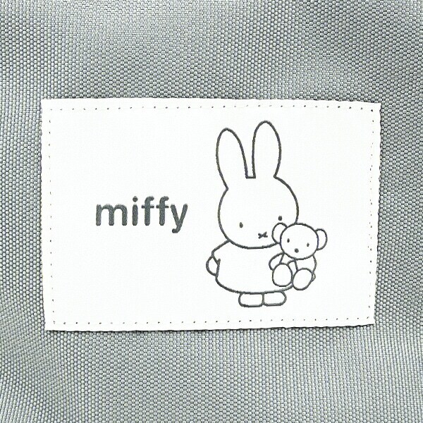 ミッフィー miffy BIGワッペンポーチ グレー
