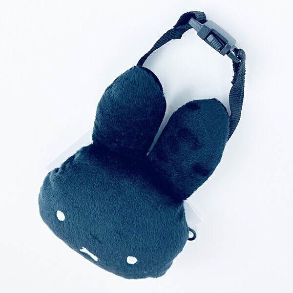 ミッフィー miffy フェイス型バッグチャーム(ブラック) ポーチ ぬい活