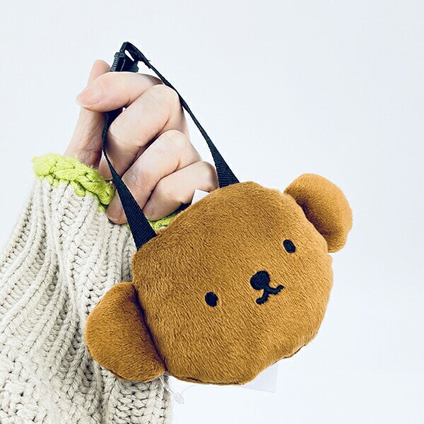 ミッフィー miffy ボリス フェイス型バッグチャーム(ブラウン) ポーチ ぬい活