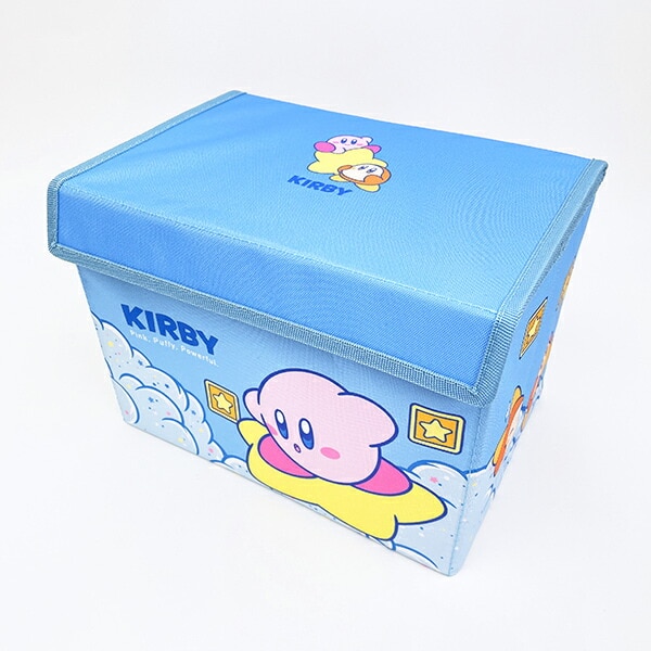 星のカービィ お空ブル- フタ付き折りたたみ収納ボックス