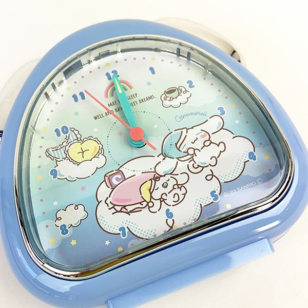 サンリオ おむすびクロック （おやすみ/シナモロール） ブルー 目覚まし時計