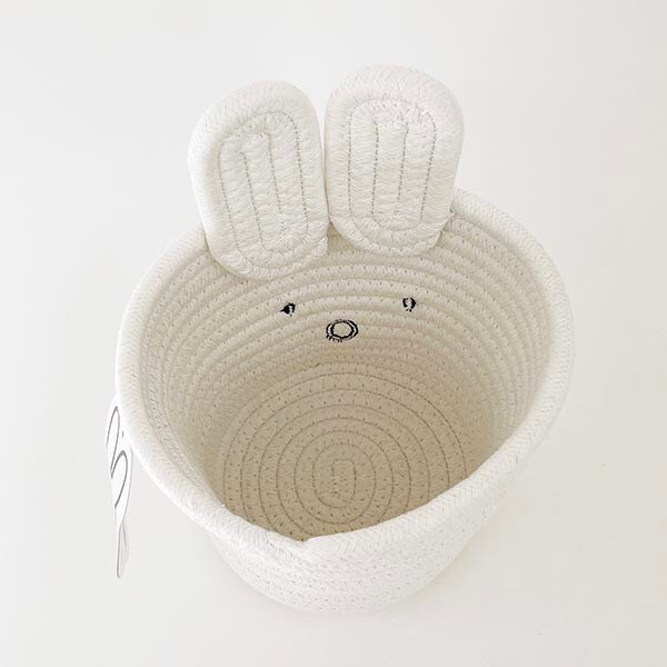 ミッフィー miffy ロープバスケット（S) ホワイト インテリア