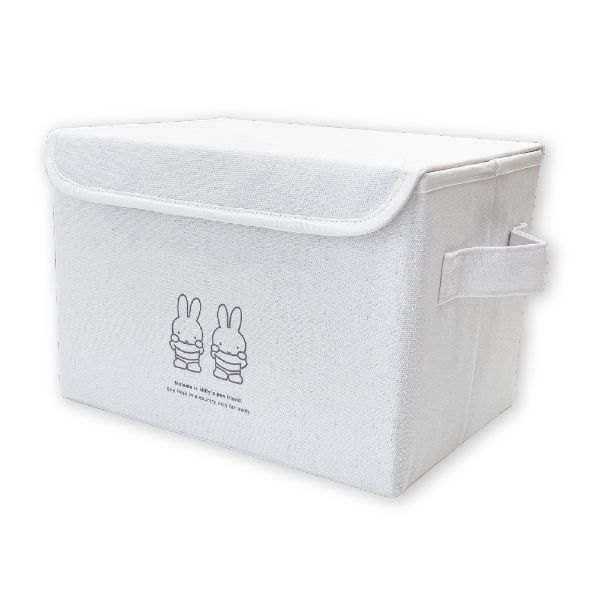 dショッピング |ミッフィー miffy フタ付き折り畳み収納ボックス