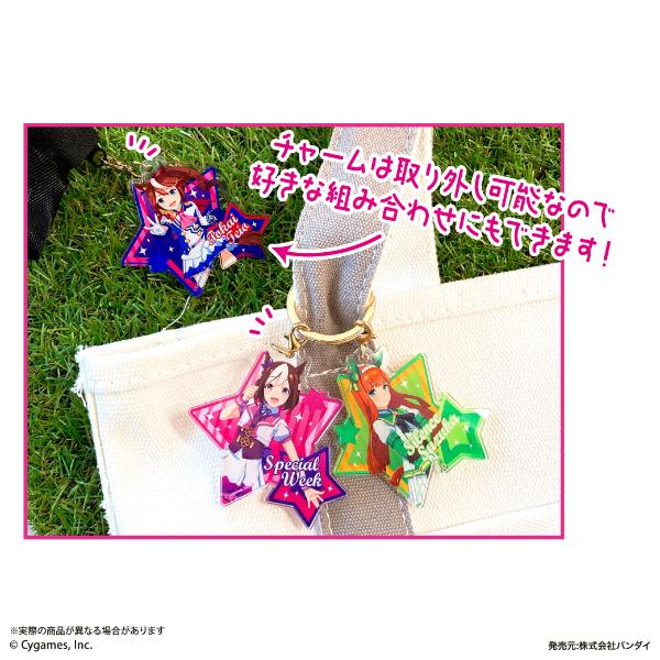 ウマ娘 プリティーダービー 3チャームキーホルダー メジロマックイーン/サトノダイヤモンド/キタサンブラック