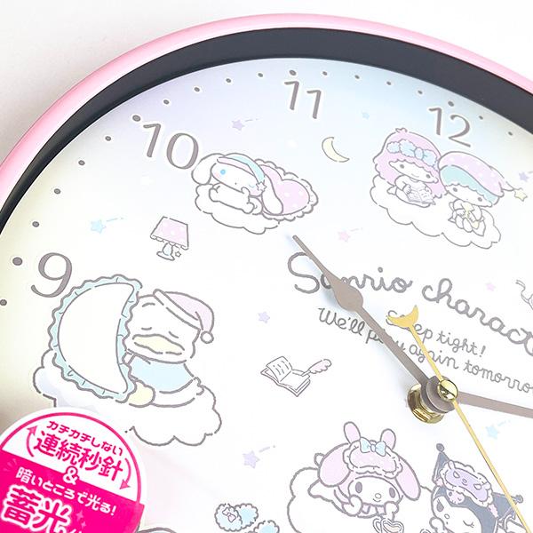 dショッピング |サンリオ ドリーム 蓄光ウォールクロック 掛け時計