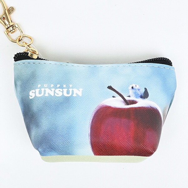 パペットスンスン 三角ミニポーチ アップル