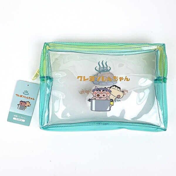 クレヨンしんちゃん クリアポーチ 銭湯しんちゃん／緑 お風呂 サウナ