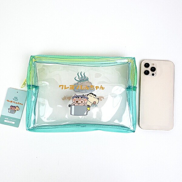 クレヨンしんちゃん クリアポーチ 銭湯しんちゃん／緑 お風呂 サウナ