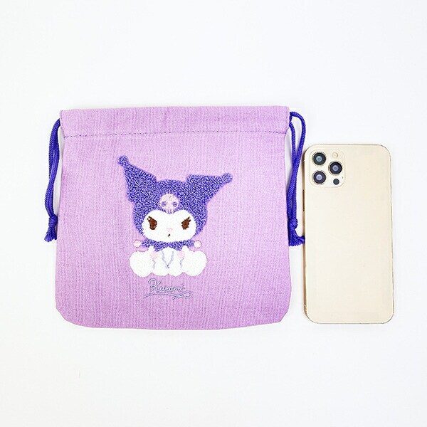 サンリオ クロミ サガラ刺繍巾着ポーチ Sanrio