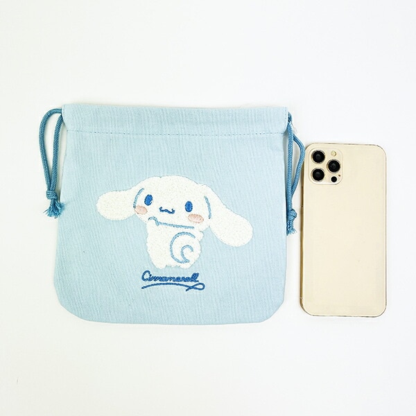 サンリオ シナモロール サガラ刺繍巾着ポーチ Sanrio