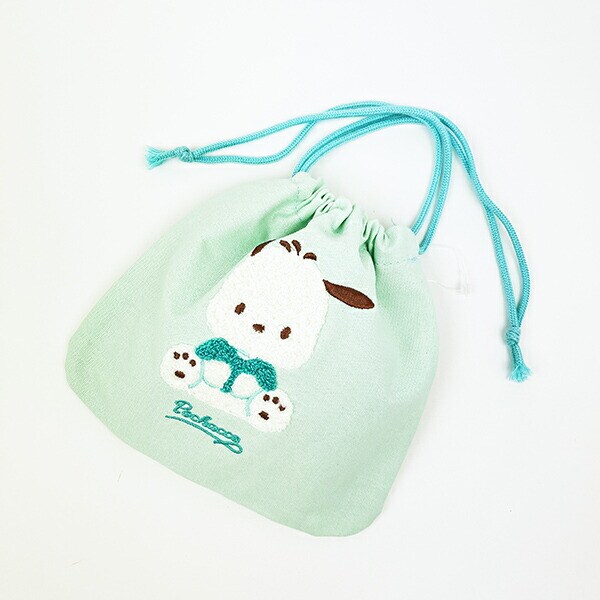 サンリオ ポチャッコ サガラ刺繍巾着ポーチ Sanrio
