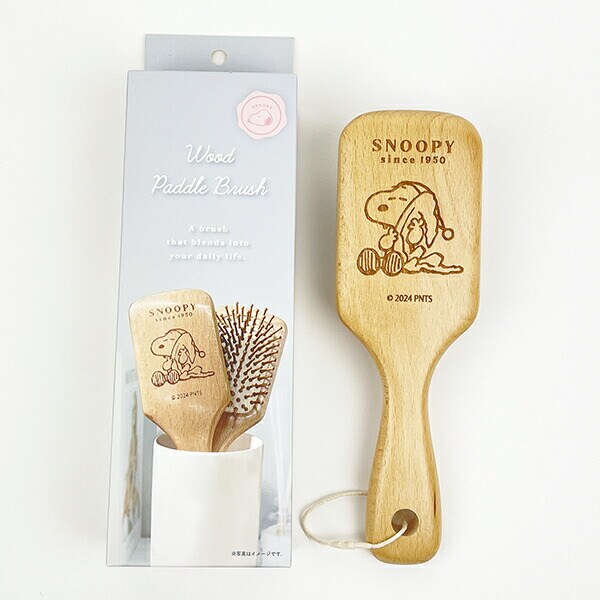 スヌーピー スリーピー ウッドパドルブラシ SNOOPY
