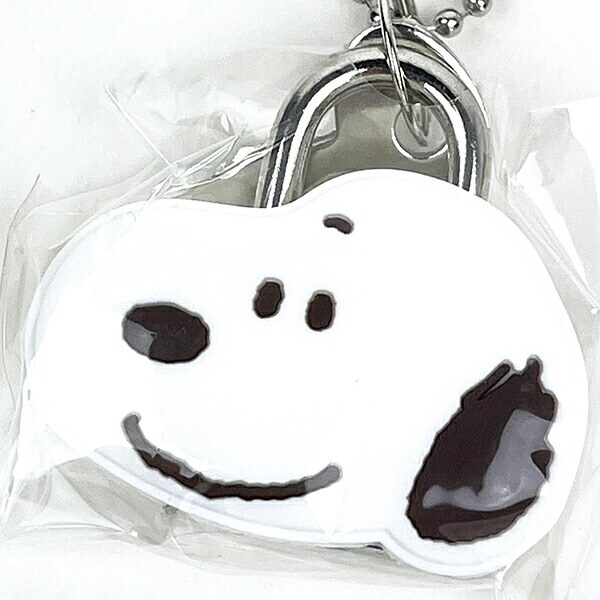 スヌーピー フェイス型 南京錠キーホルダー トラベル SNOOPY