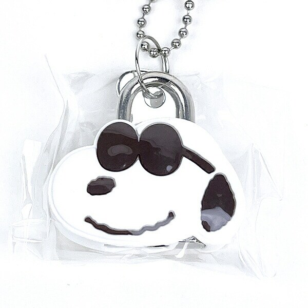 スヌーピー ジョー・クール フェイス型 南京錠キーホルダー トラベル SNOOPY