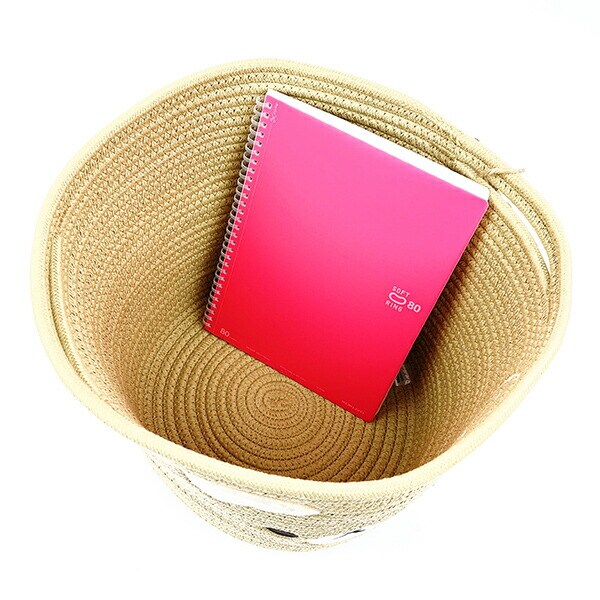 リラックマ ロープバスケット(L) フェイス柄 収納 日用品