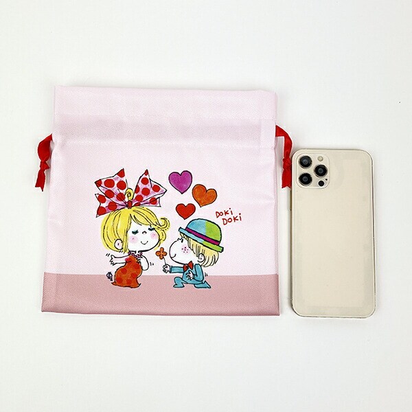 水森亜土 リボン リボンフラット巾着