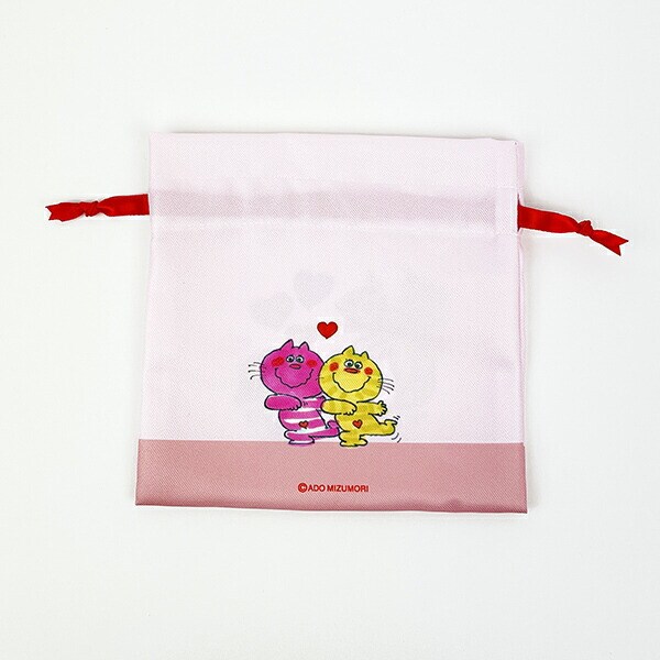 水森亜土 リボン リボンフラット巾着