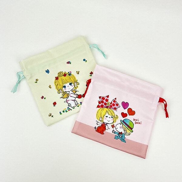 水森亜土 リボン リボンフラット巾着